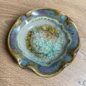 Multi color crystal jewelry dish